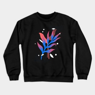 Colorful Watercolor plant leaves Crewneck Sweatshirt